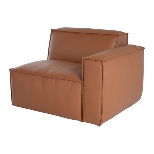 Massey 5 Seater Leather Chaise Lounge Set