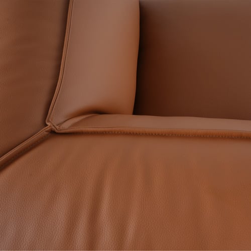 Massey 5 Seater Leather Chaise Lounge Set
