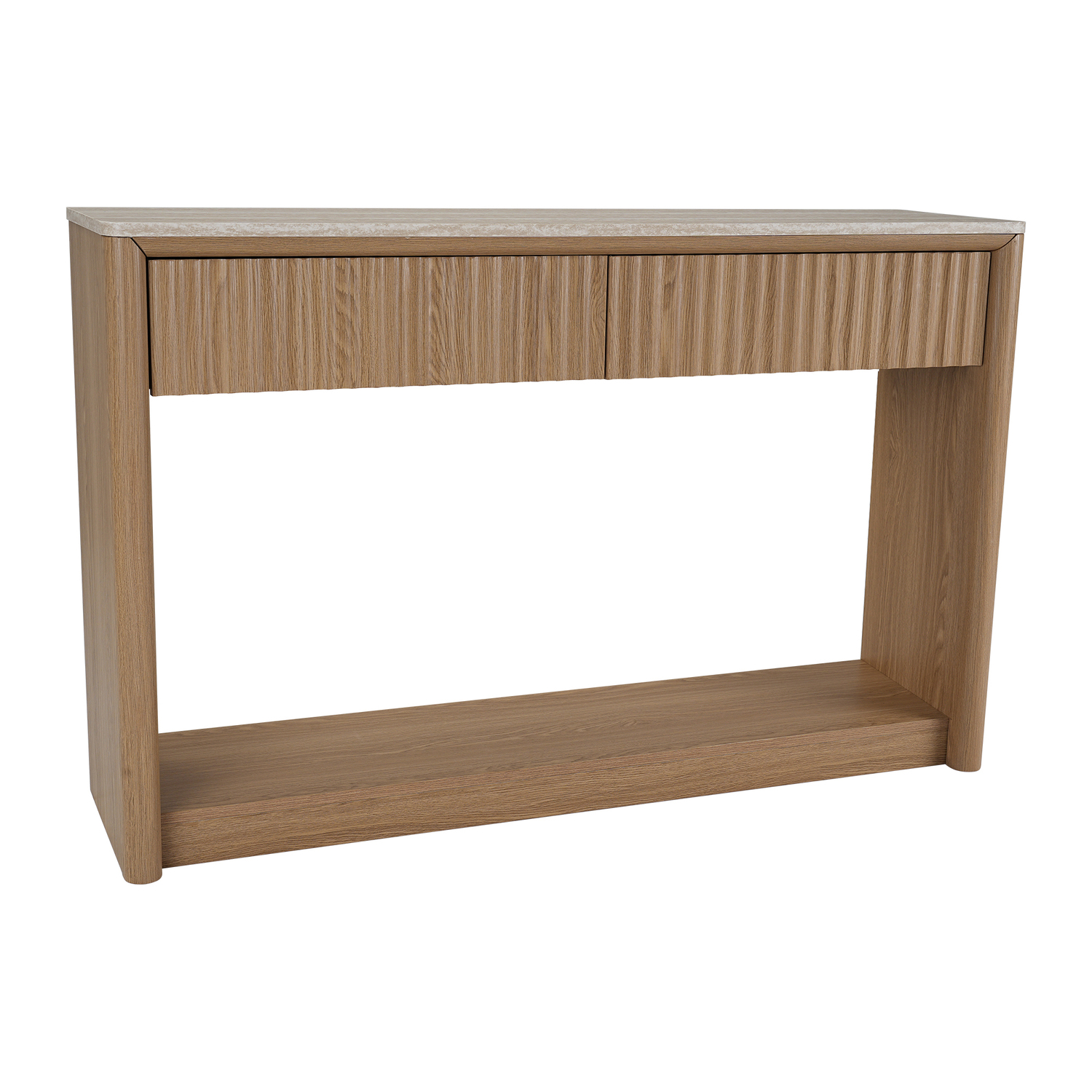 Sadie Travertine-Look Console Table