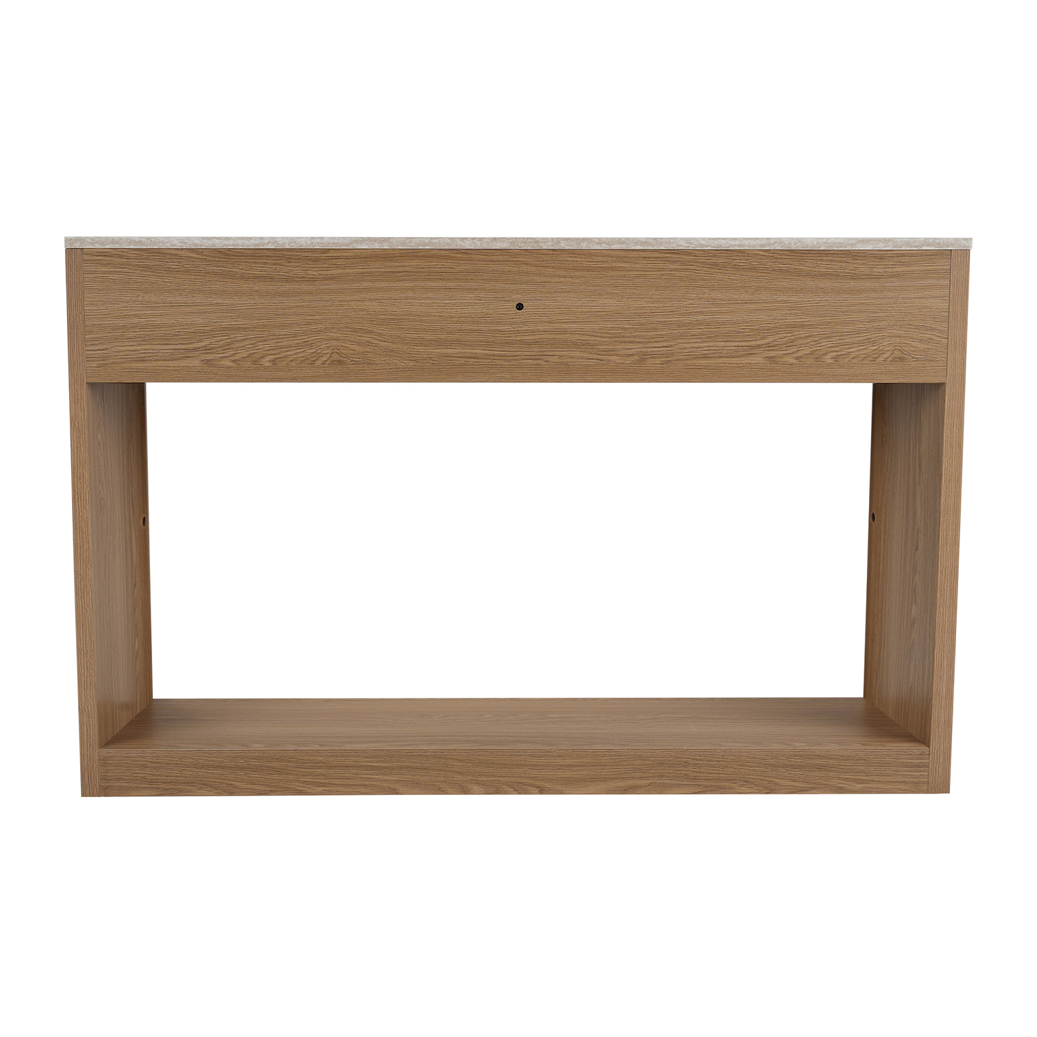Sadie Travertine-Look Console Table
