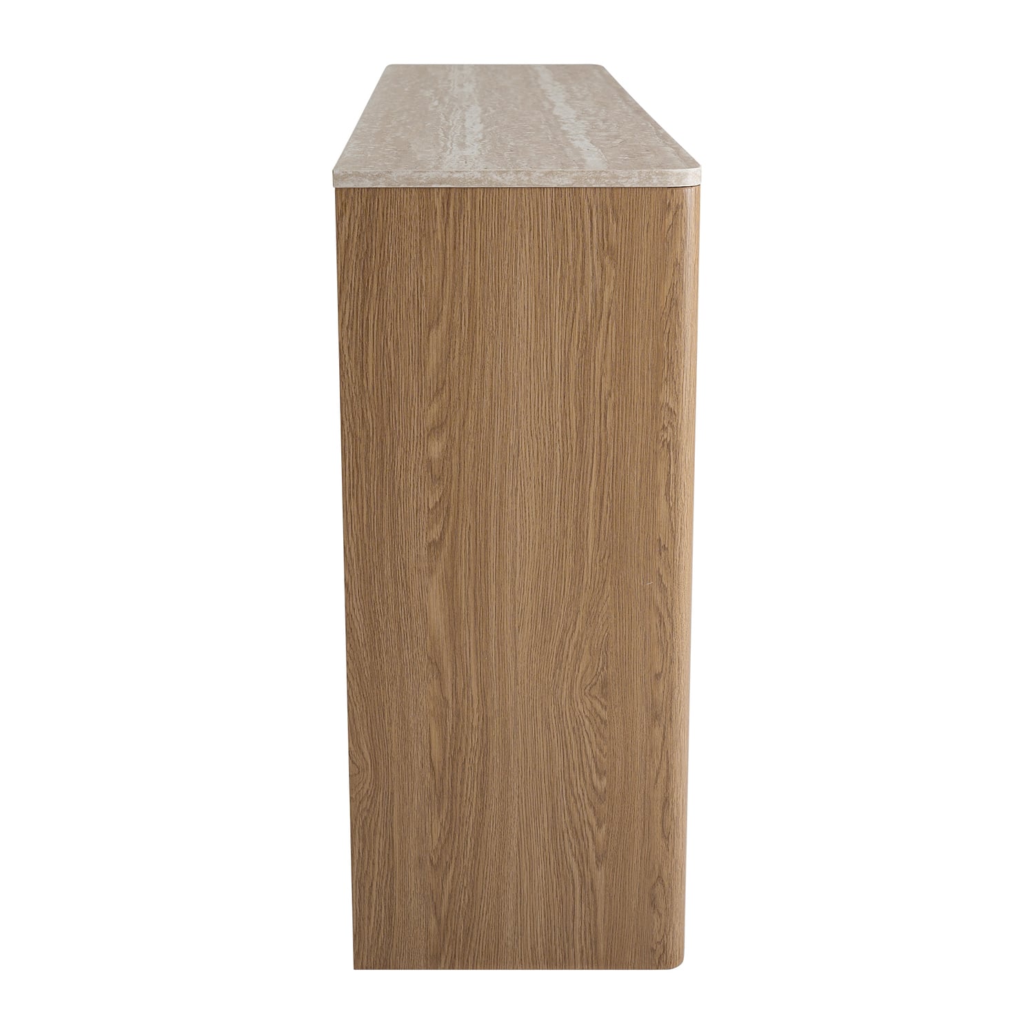 Sadie Travertine-Look Console Table
