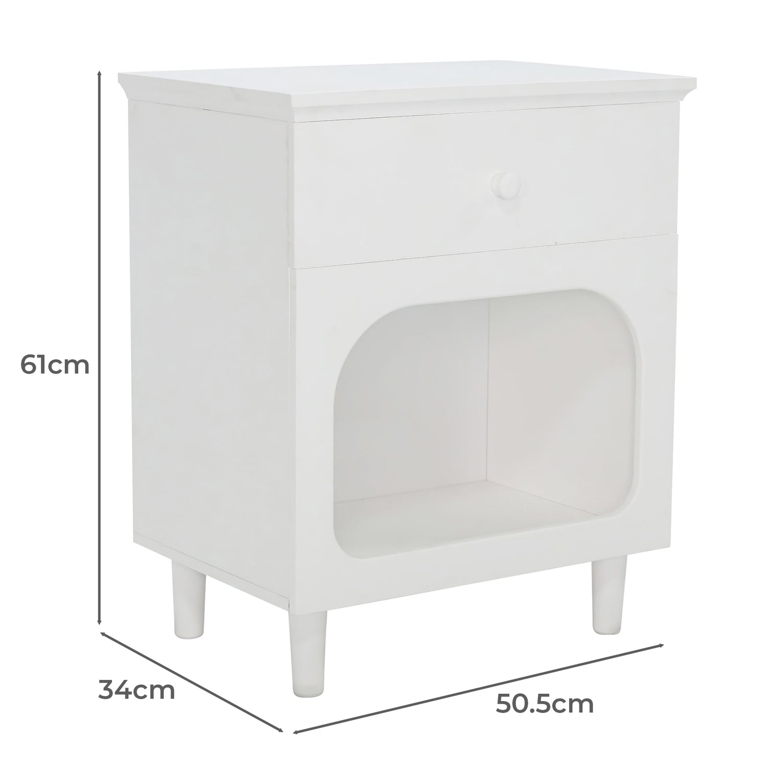 Molina Bedside Table with LED