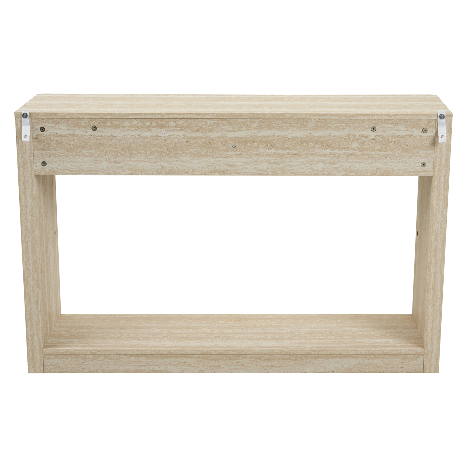 Clara Faux Travertine Console Table