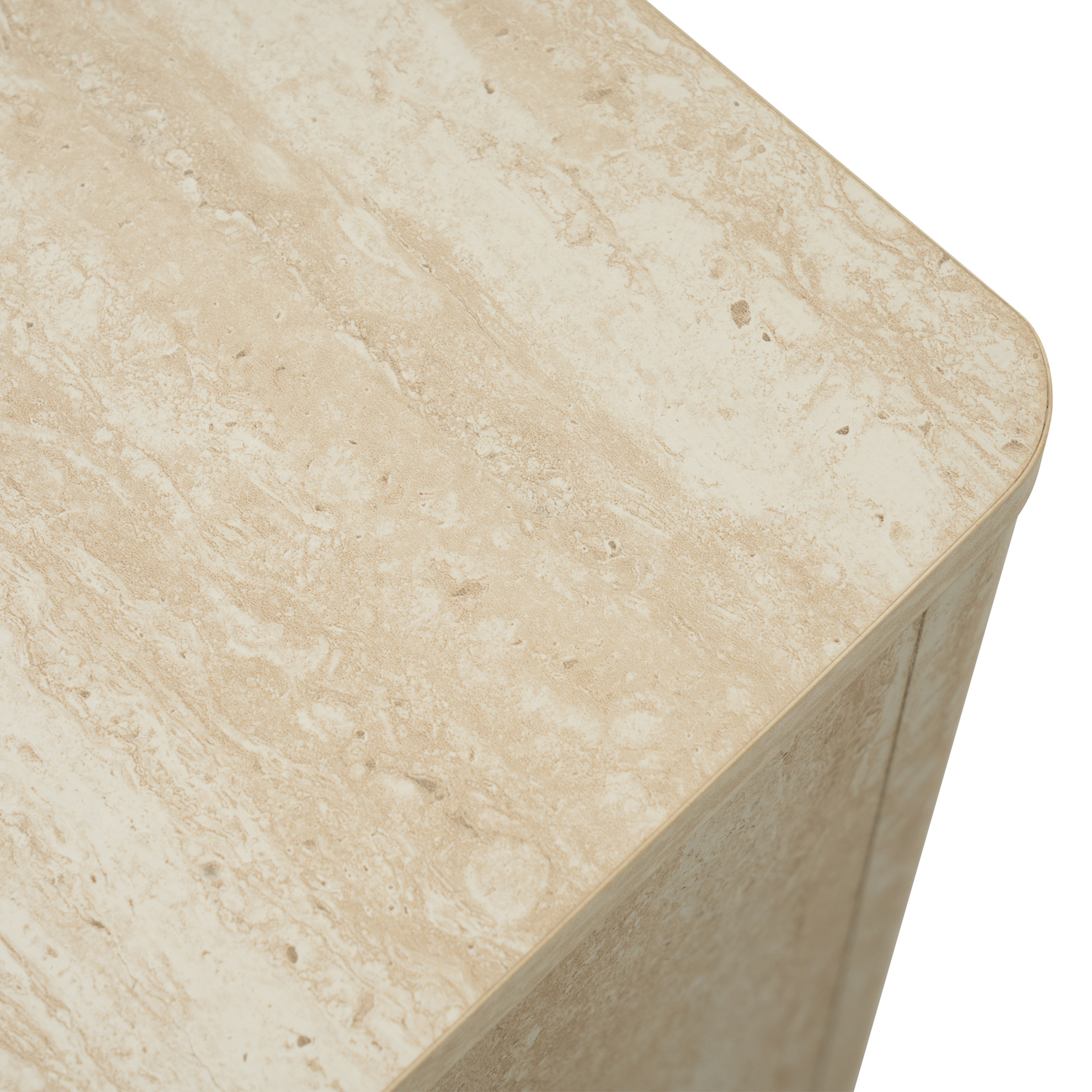 Clara Faux Travertine Console Table