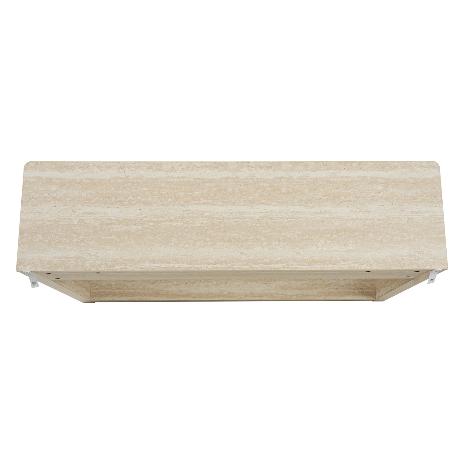 Clara Faux Travertine Console Table