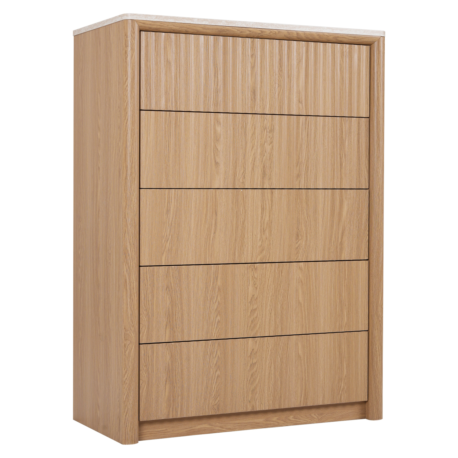 Lillian Faux Travertine 5 Drawer Chest