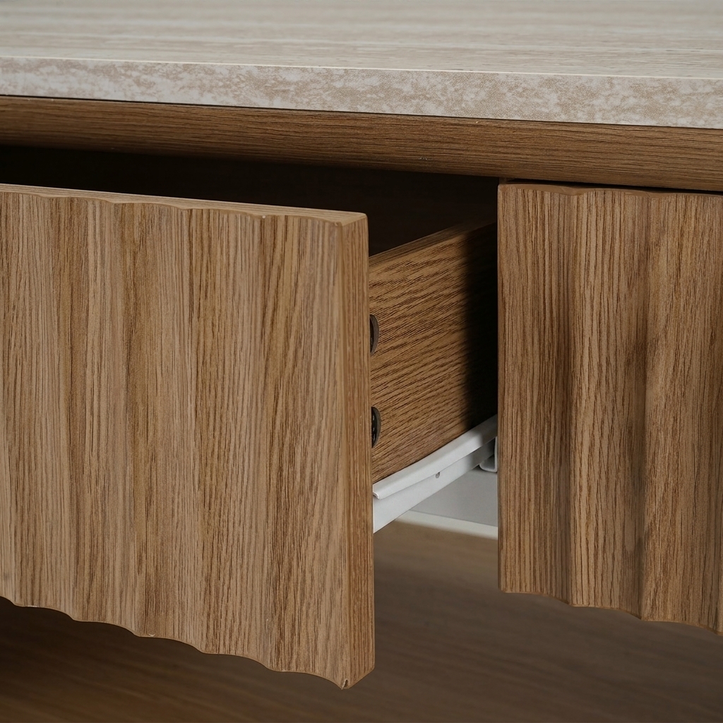 Sadie Travertine-Look Coffee Table