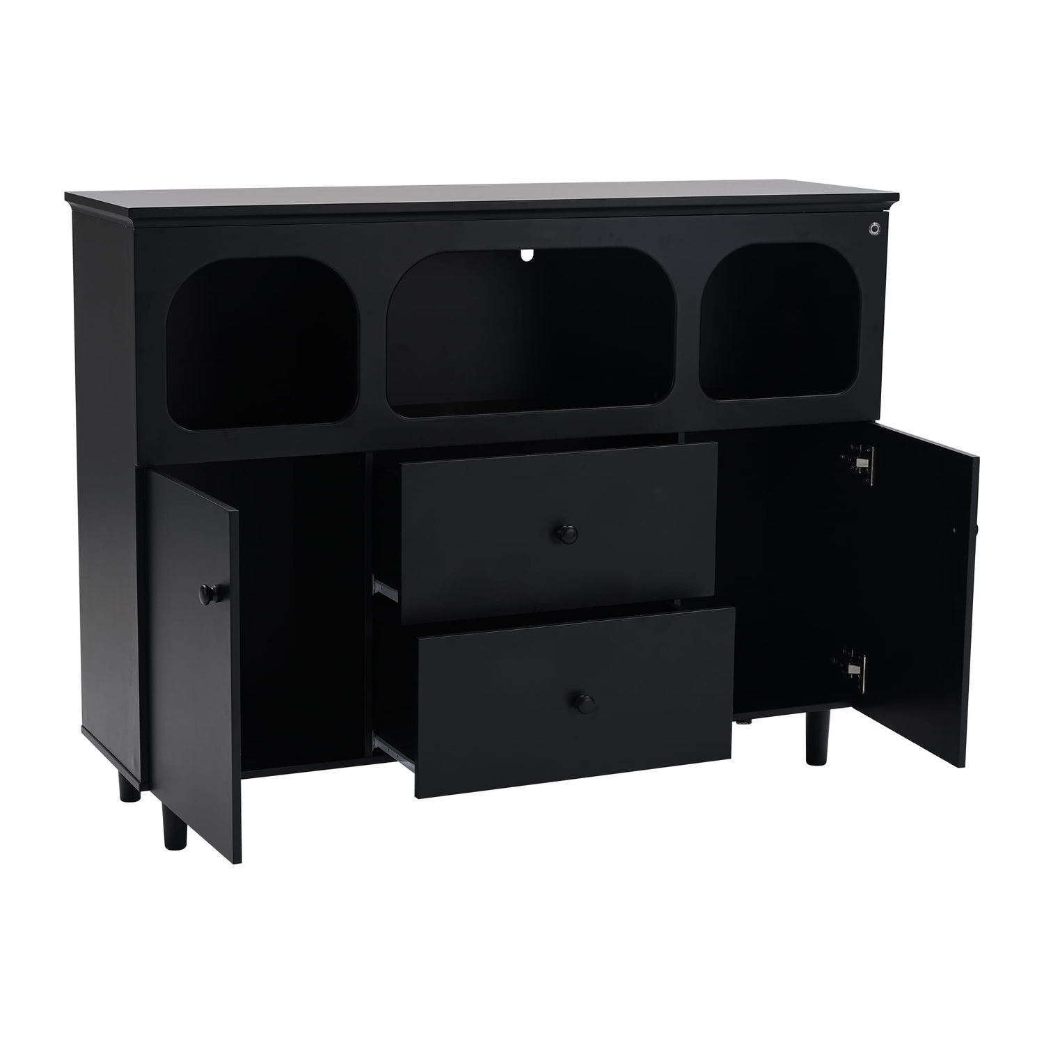 Black-Felix-2-Door-Sideboard-with-LED