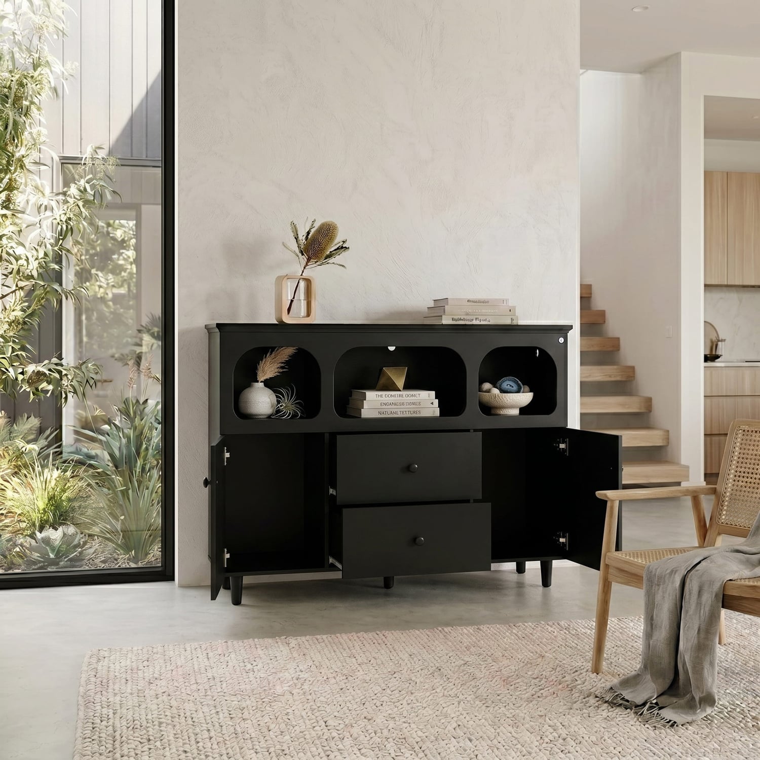Black-Felix-2-Door-Sideboard-with-LED