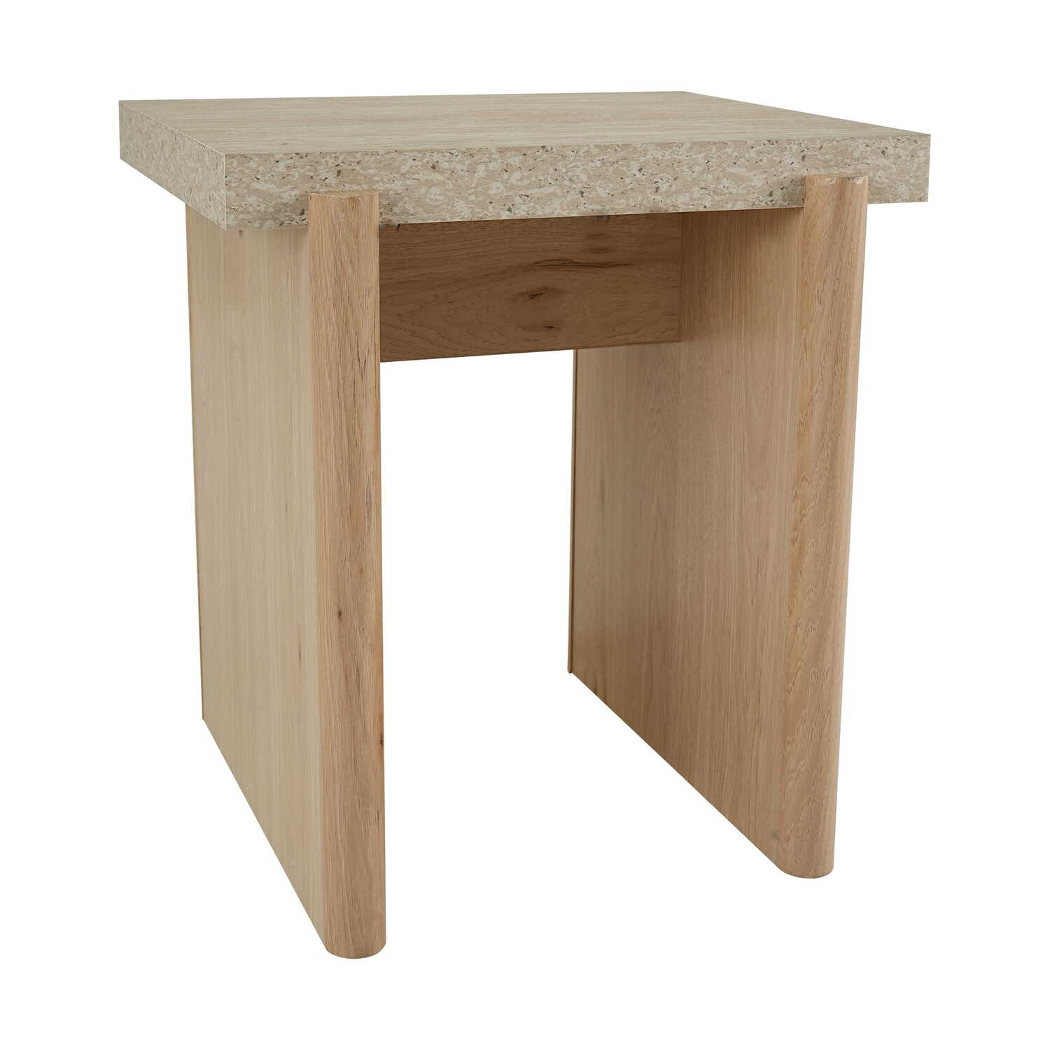 Sally Travertine-Look Side Table