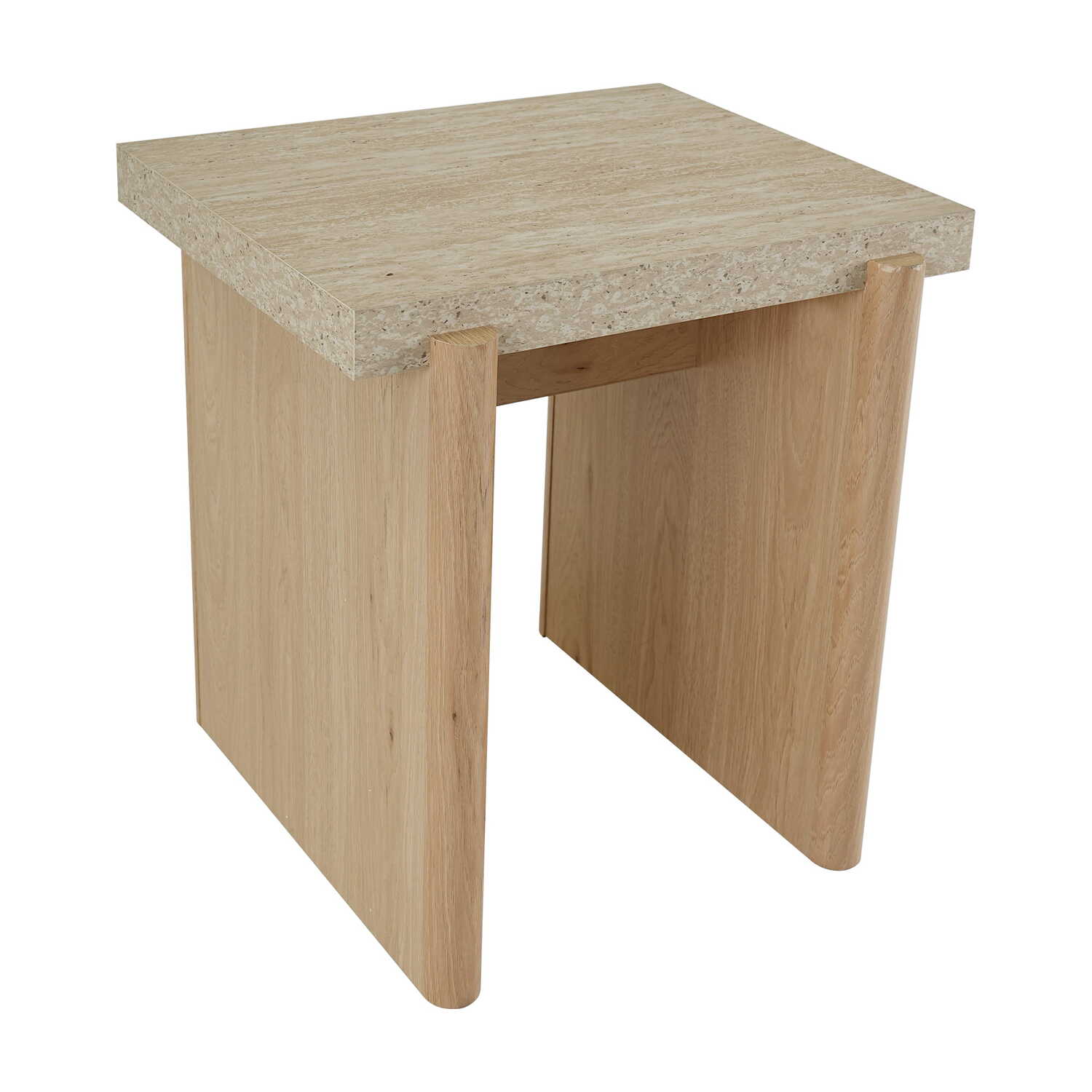 Sally Travertine-Look Side Table