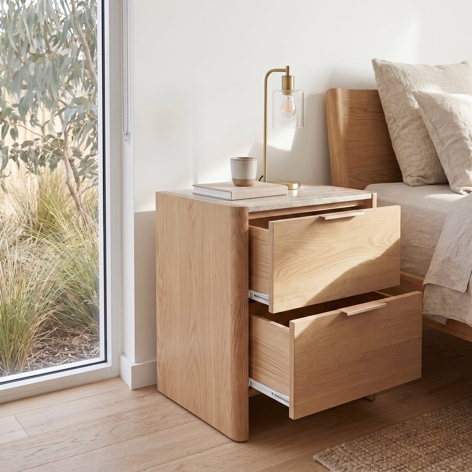 Jovie 2 Drawer Bedside Table