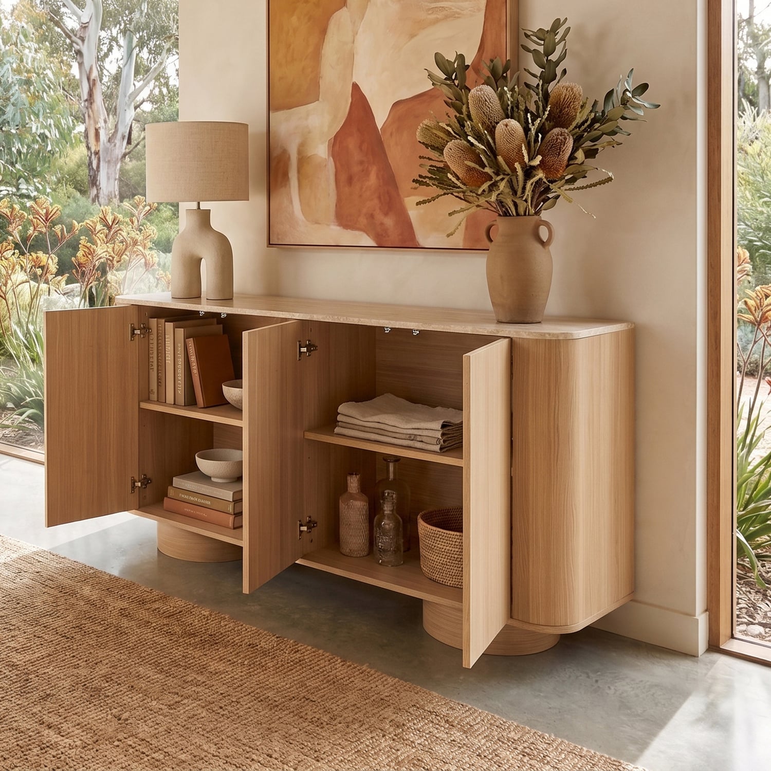 Barstow 4 Door Sideboard