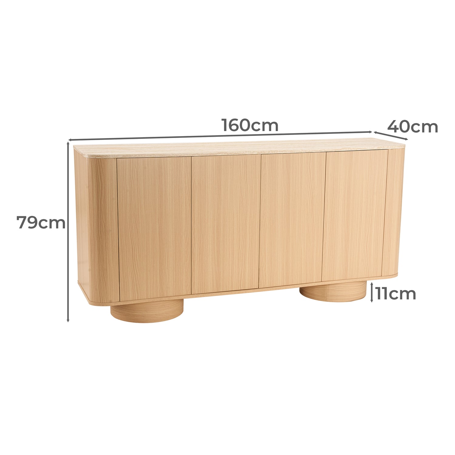 Barstow 4 Door Sideboard