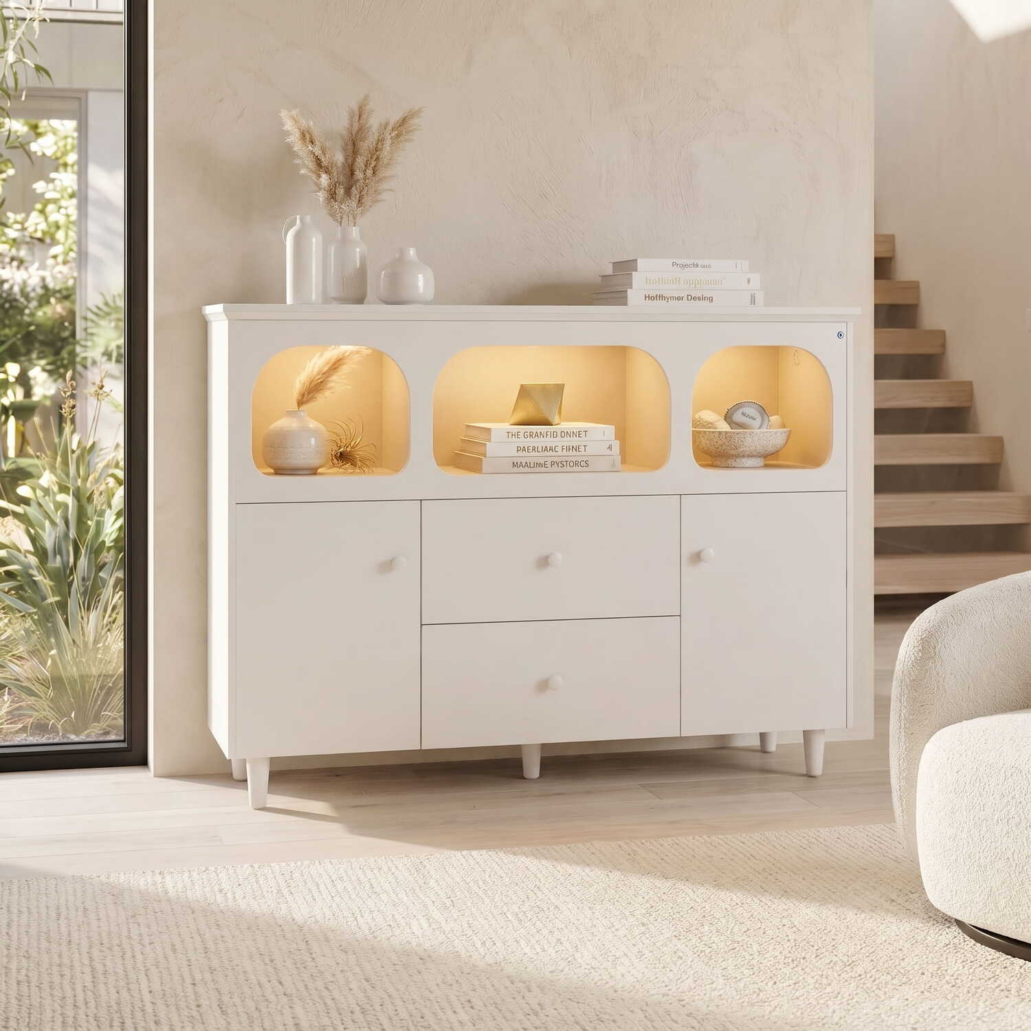 Black Felix 2 Door Sideboard with LED