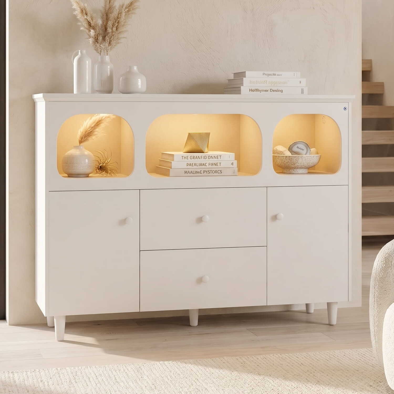 Black Felix 2 Door Sideboard with LED