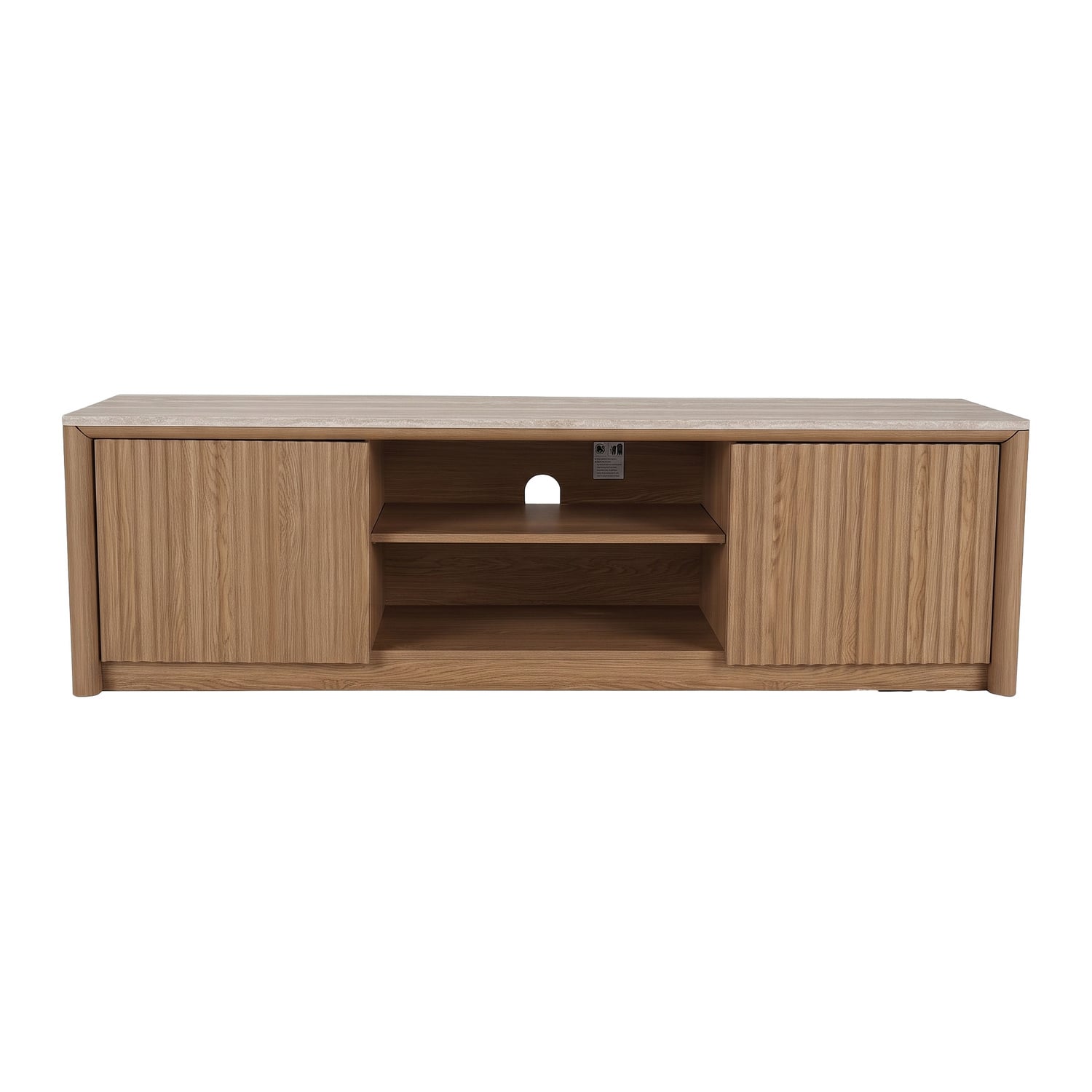 Sadie Travertine-Look Entertainment Unit