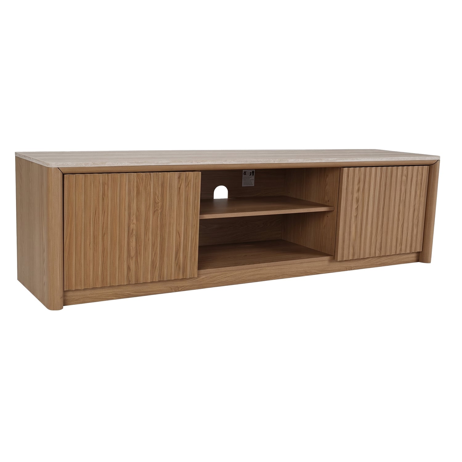 Sadie Travertine-Look Entertainment Unit