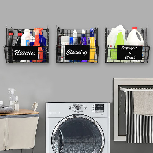 3 Tier Colton Wall Mounted Storage Baskets