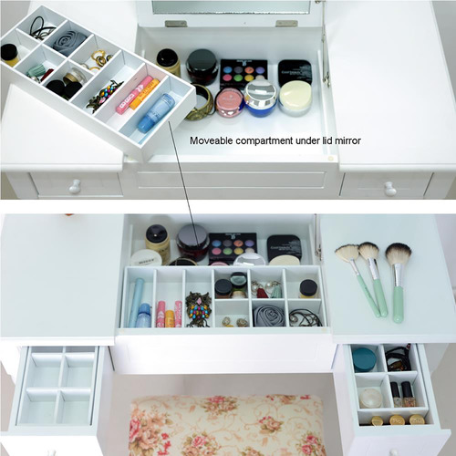 Surana Dressing Table with Mirror & Stool Set
