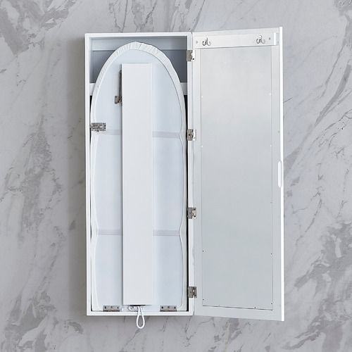Olivier Wall Mounted Ironing Board Cabinet with Support Leg