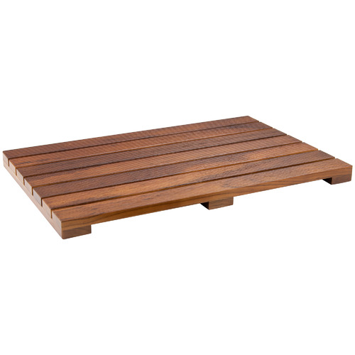 DecorTraders Hazel Teak Wood Bath Mat Temple & ster