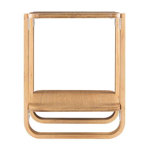 Amina Two-Tier Wooden Side Table