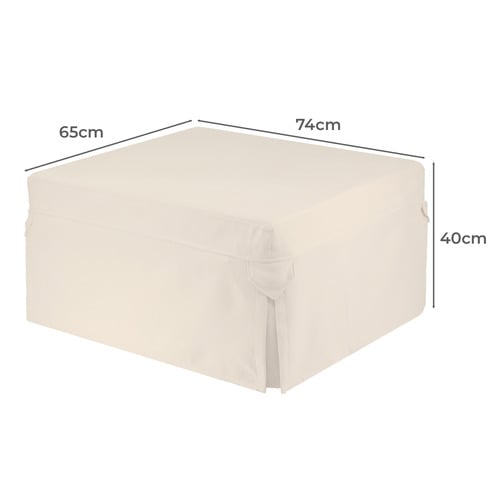 Foldlux Convertible Ottoman Sofa Bed with Castors & Slipcover