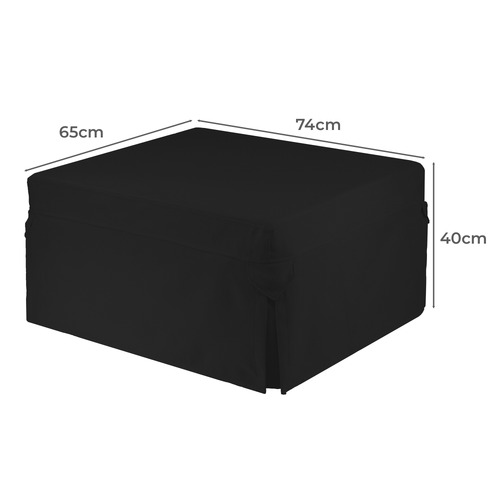 Foldlux Convertible Ottoman Sofa Bed with Castors & Slipcover