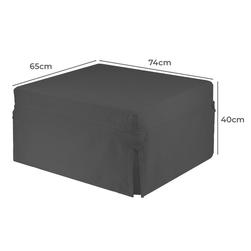 Foldlux Convertible Ottoman Sofa Bed with Castors & Slipcover