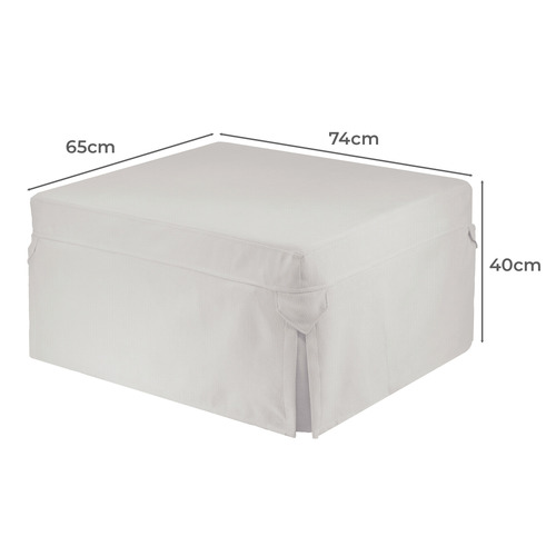 Foldlux Convertible Ottoman Sofa Bed with Castors & Slipcover