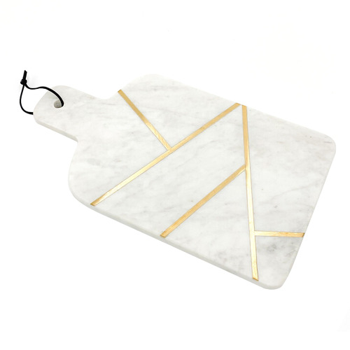 Marble & Brass Paddle Cheese Board Temple & ster