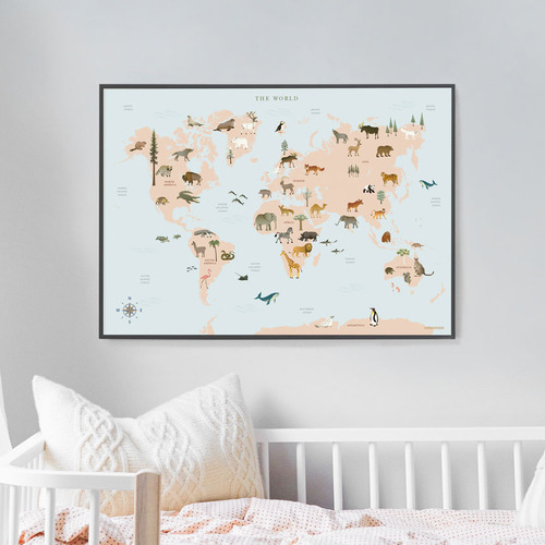 World Map Unframed Poster Print