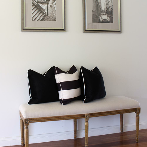 Classic Stripe Linen-Blend Cushion Cover