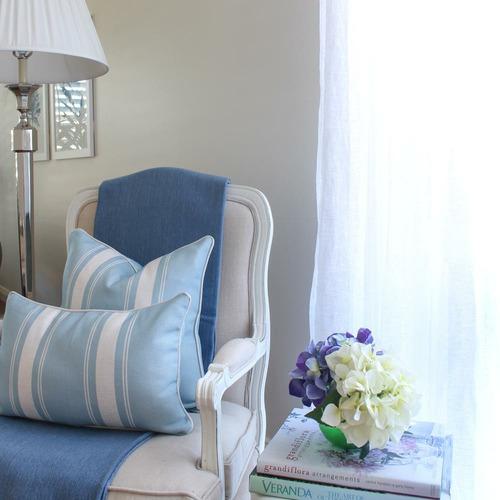 French Stripe Linen-Blend Cushion Cover