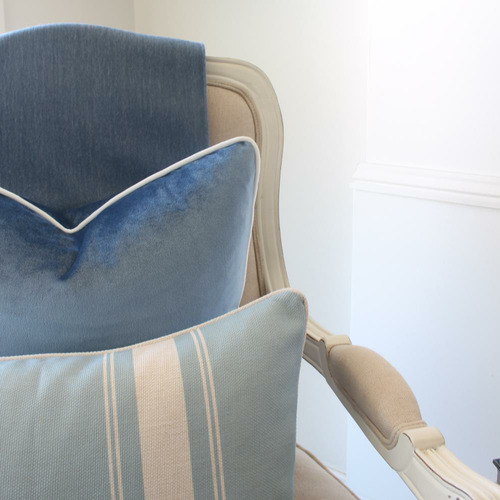 French Stripe Linen-Blend Cushion Cover