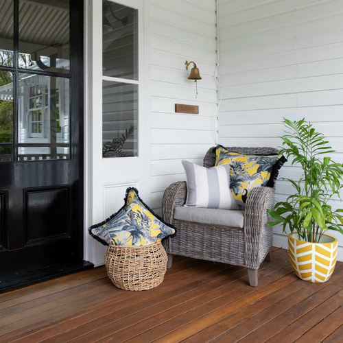 Classic Stripe Linen-Blend Cushion Cover