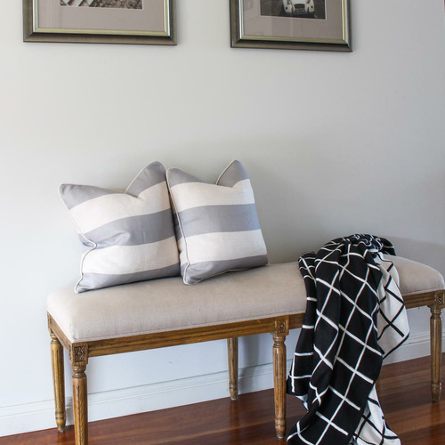 Classic Stripe Linen-Blend Cushion Cover