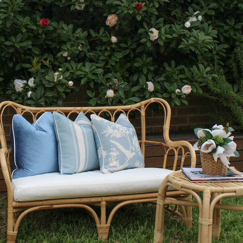 French Stripe Linen-Blend Cushion Cover