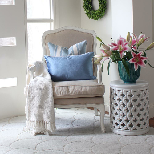 French Stripe Linen-Blend Cushion Cover