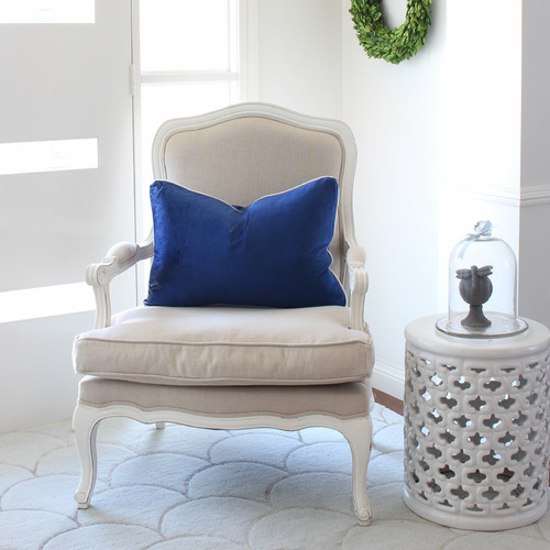 Velvet Linen-Blend Rectangular Cushion Cover