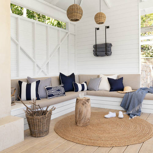 Off-White Bianca Linen-Blend Cushion Cover