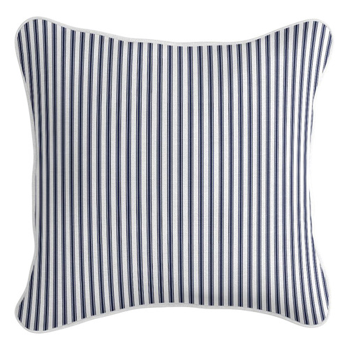 Ticking Stripe Square Linen-Blend Cushion Cover