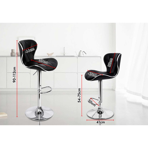 Leana Swivel Faux Leather Adjustable Barstools