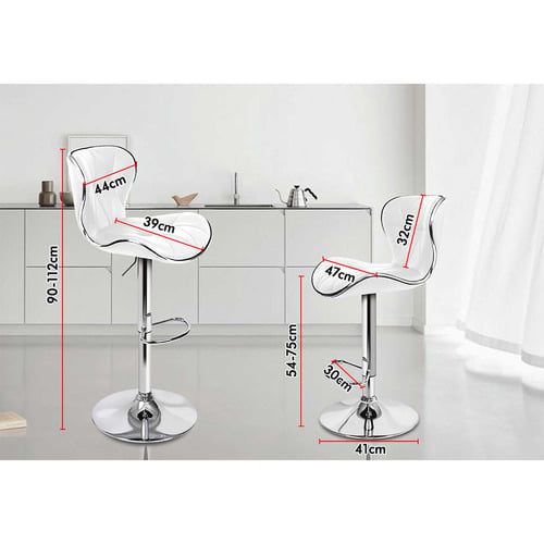 Leana Swivel Faux Leather Adjustable Barstools