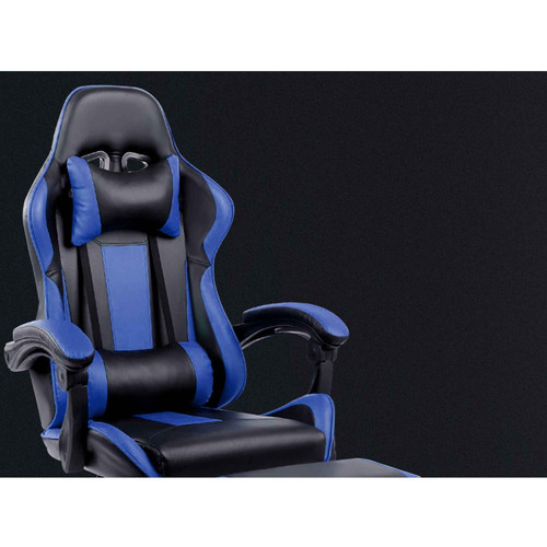 HoxtonRoom Ferrison Faux Leather Gaming Chair with Footrest Temple