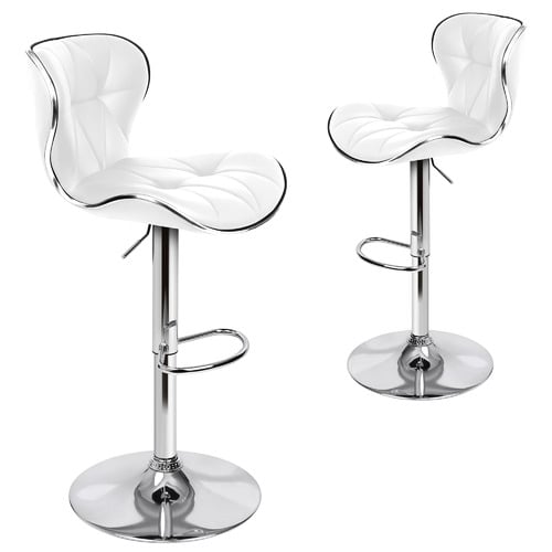 Leana Swivel Faux Leather Adjustable Barstools