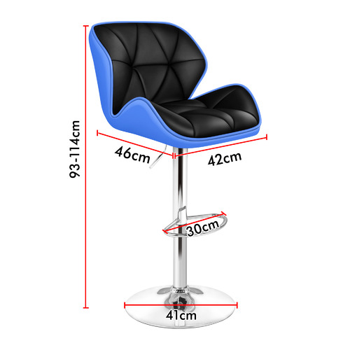 Willa Gas Lift Leather Bar Stools