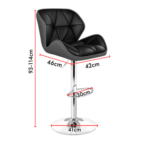 Willa Gas Lift Leather Bar Stools