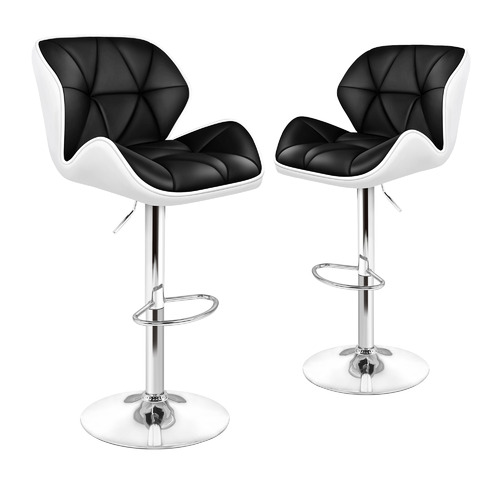 Willa Gas Lift Leather Bar Stools